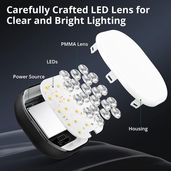 LED videolys kameralys mini selfie-lys oppladbart klipslys
