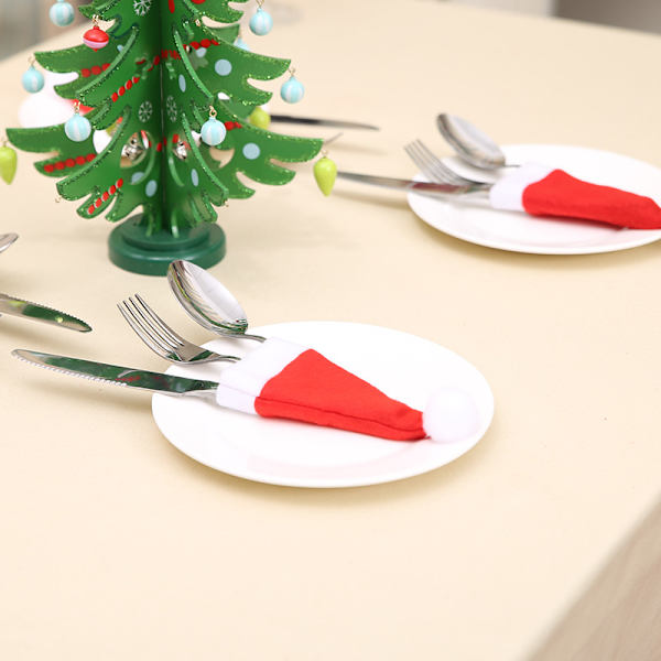 12 st jultomtehattar Silverservshållare Holiday