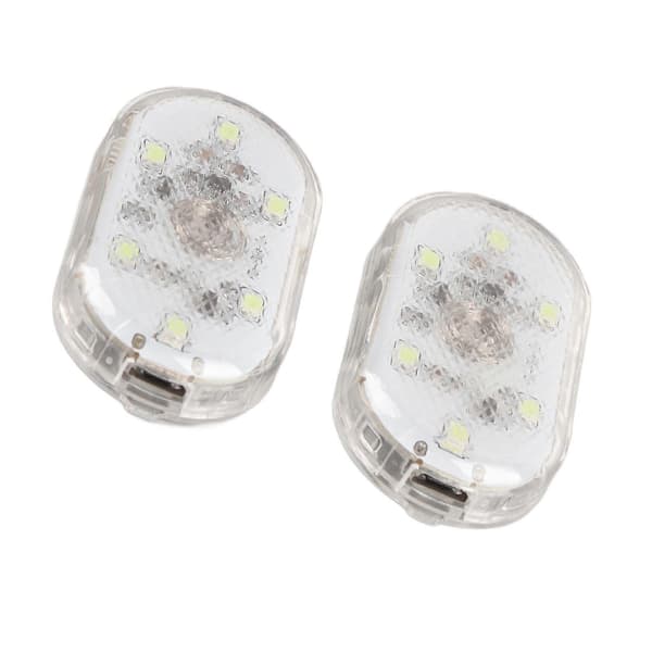 2 stk. bilinteriør LED-sensorlys USB oppladbart berøringsbryterlys Trådløst omgivelseslys Nattleselys Bilinteriørlys