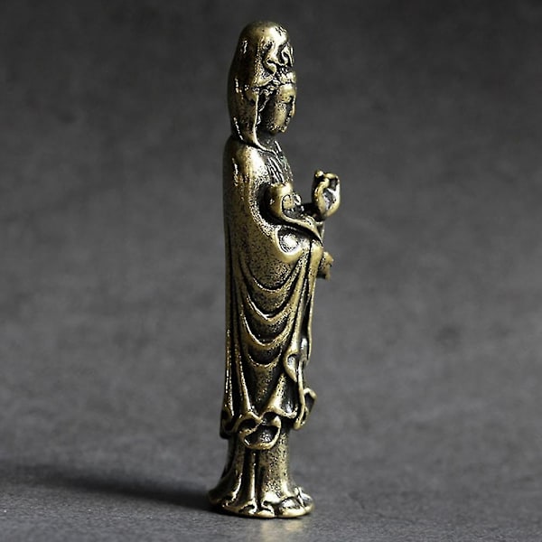 Ny miniatyr Buddha Guan Yin Bodhisattva brons Buddha bronsstaty