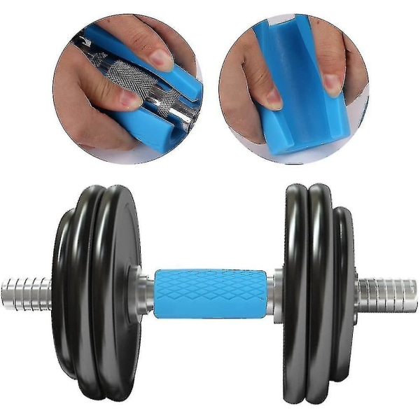 "Viktstångsgrepp 2st, Hantel & Skivstångsgrepp, Fettgrepp Adapter för Tyngdlyftning, Thick Bar Fitness" Black