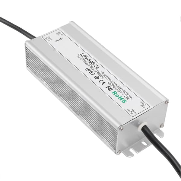 LED-drivrutin Vattentät IP67 Konstant Spänning Strömförsörjning Transformatoradapter 100W 24V 4.5A