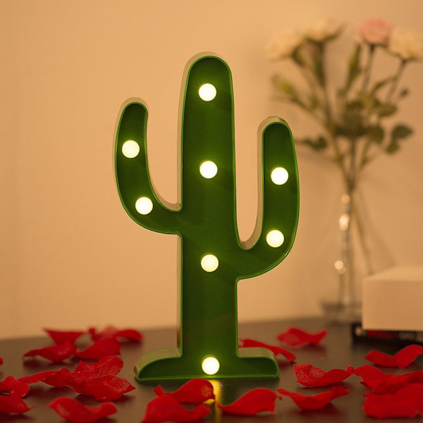 Söt Cactus Led Nattlampa, Cactus LED Nattlampa Sänglampa Varmvit Nattlampa för Atmosphere Party Födelsedagspresent Julklappar - Cactus