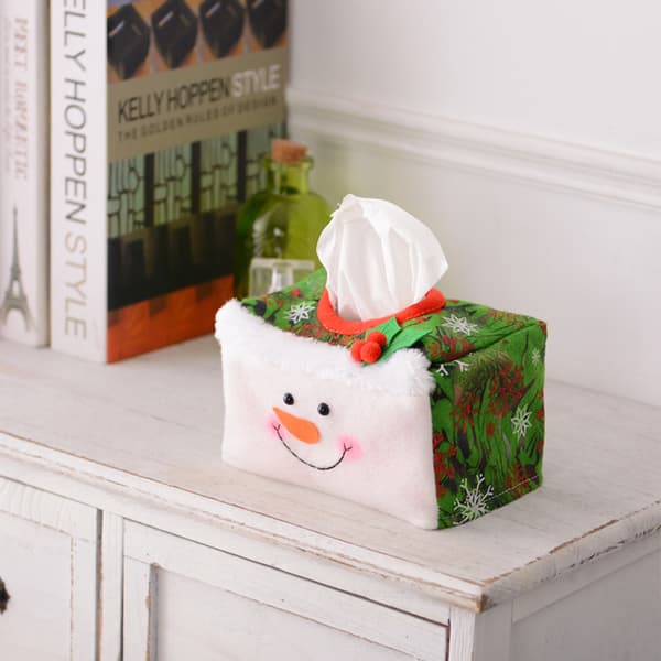 Christmas Style Tissue Box Case Holder Hjem Jul green