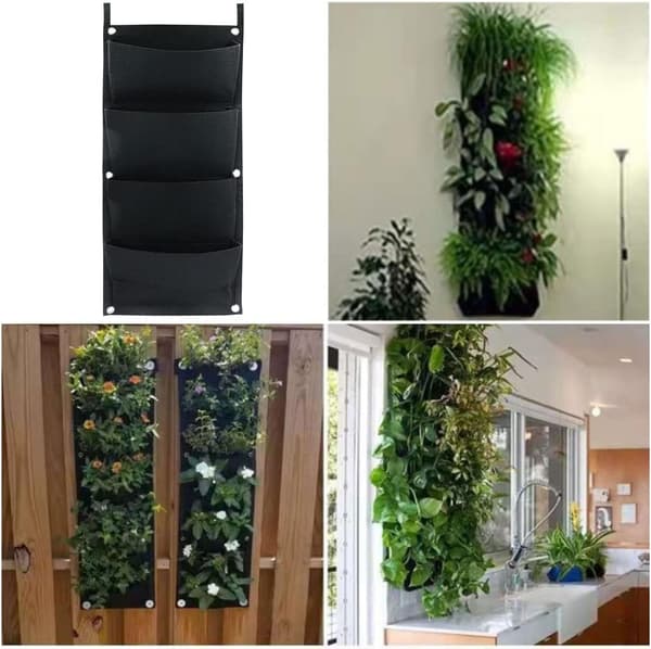 2-pack vertikala hängande planteringspåsar Planteringspåsar Trädgårdshängande