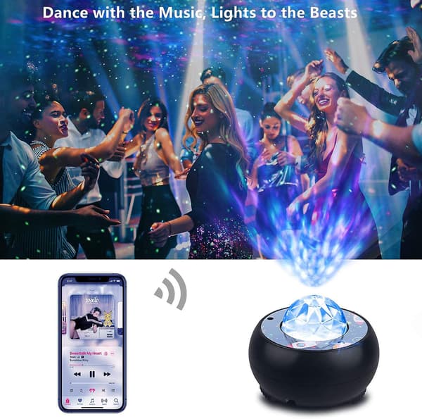 Led Galaxy Star -projektorivalo - Ocean Wave -yövalo