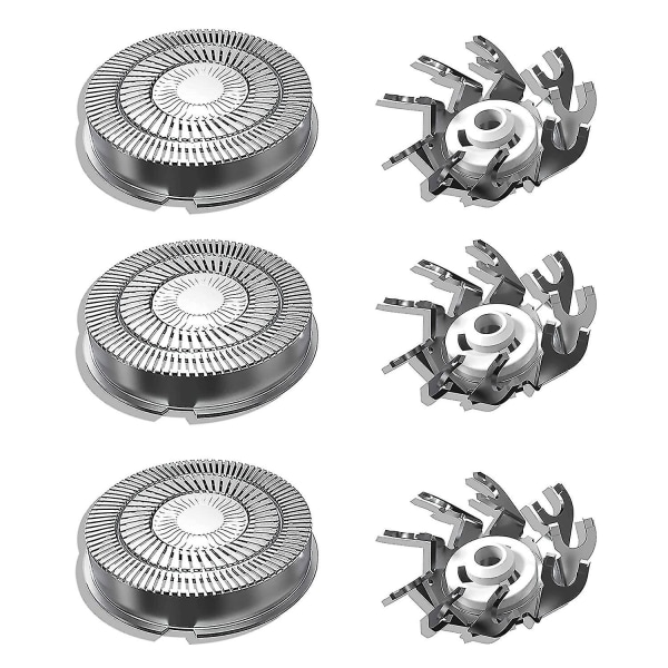 Erstatningshoder for elektrisk barbermaskin, vanntette blader, 3 stk