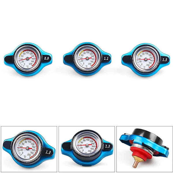 Universal Radiator Cap Cover High Pressure Radiator Cap With Temperature Gauge Big head-1.1 bar