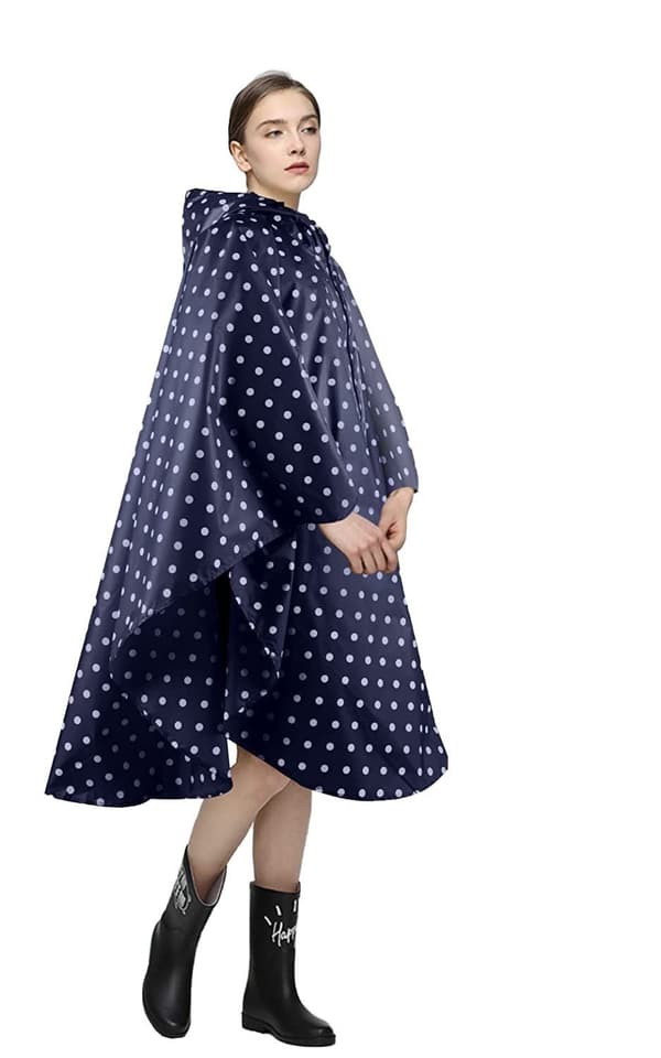 Regnfrakke Mode Unisex Regnponcho Åndbar Med Opbevaringspose