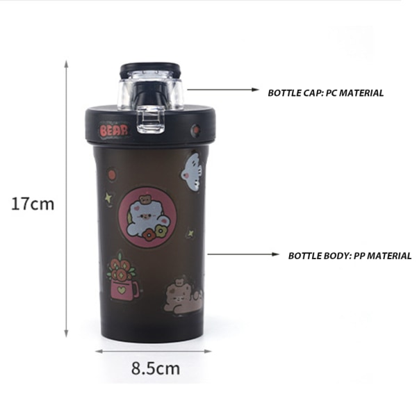 300 ml Sports Shaker Multifunktionell Milk Shake Cup Outdoor Sports Cup Emerald 301-400ml