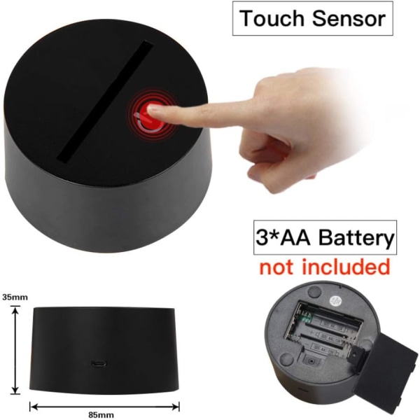 TweetyBird LED Natlampe USB Touch Sensor RGB Dekoration C