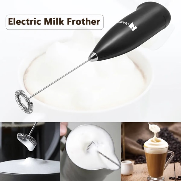 Elektrisk mjölkskummare Automatisk handhållen skummaskin för ägg latte cappuccino varm choklad Matcha hem kök kaffeverktyg