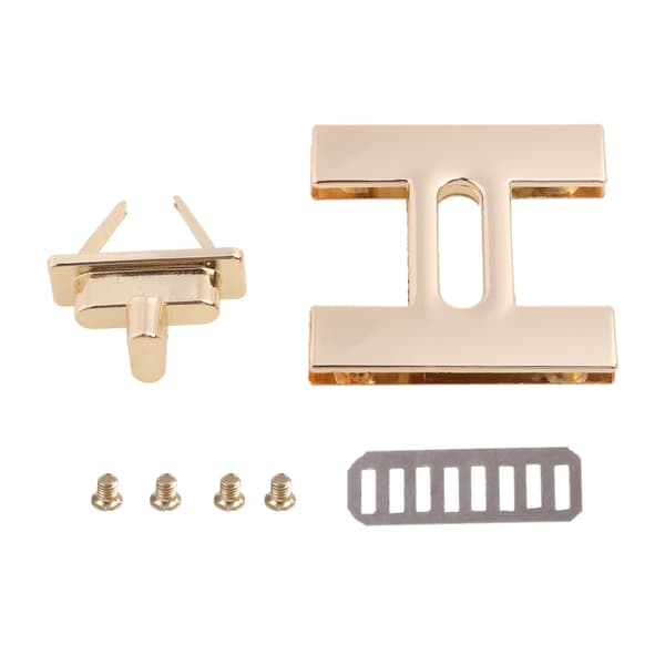 H Shape Spänne Vridlås Vridlås Lås DIY Läder Handväska Axelväska Hårdvara