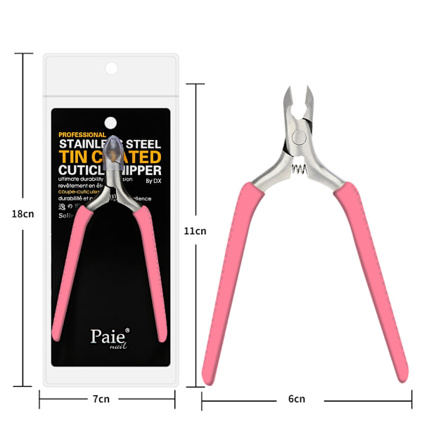 Neglebåndsklipper, Neglebåndsfjerner Professionel manicure og pedicure Neglebåndsfjernerværktøj Rustfrit stål Neglebåndssaks pink