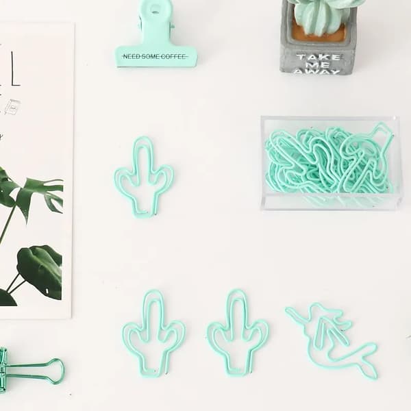 Clips Mint Cactus Gem Ny håndbok Dekorasjon Søt gem av