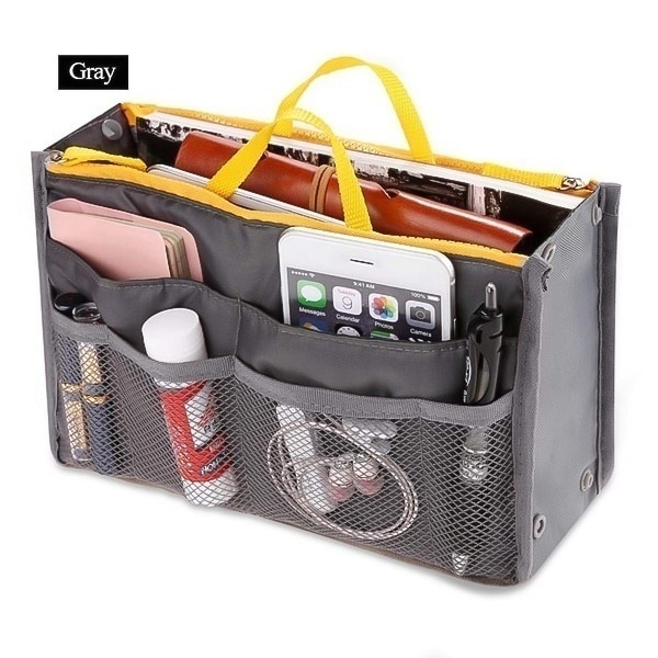 Multifunktionel organizer håndtaske etui gray