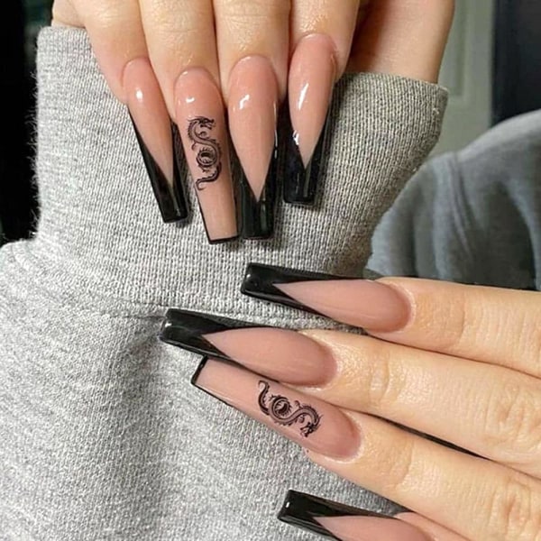 24 st Nails Long Fake Nails Balett Gradual Change Kista