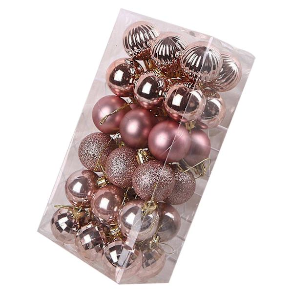 36st 4cm Plast Julkula Pearly Matte Ljusformad, roséguld Hy