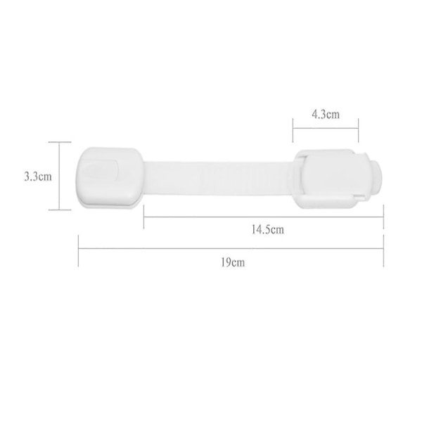 Säkerhetsbälteslås för barn för kylskåp, skåp, lådor, diskmaskiner, toaletter - Inkluderar Sticke