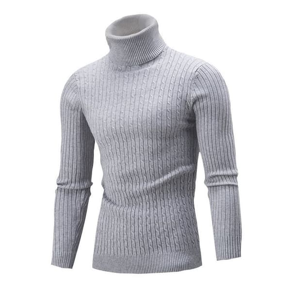 Tröja med polokrage för män GRÅ Grey XL