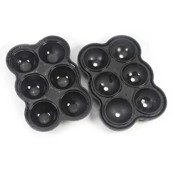 Silikon Isballform - Isform for Isballer Runde Isbiter Kuler svart black