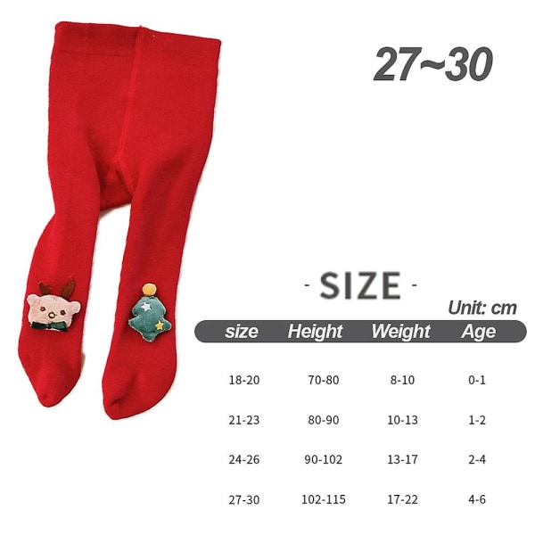 Baby Juletights Efterår Og Vinter Fortykket Børns Leggings style4 102-115cm