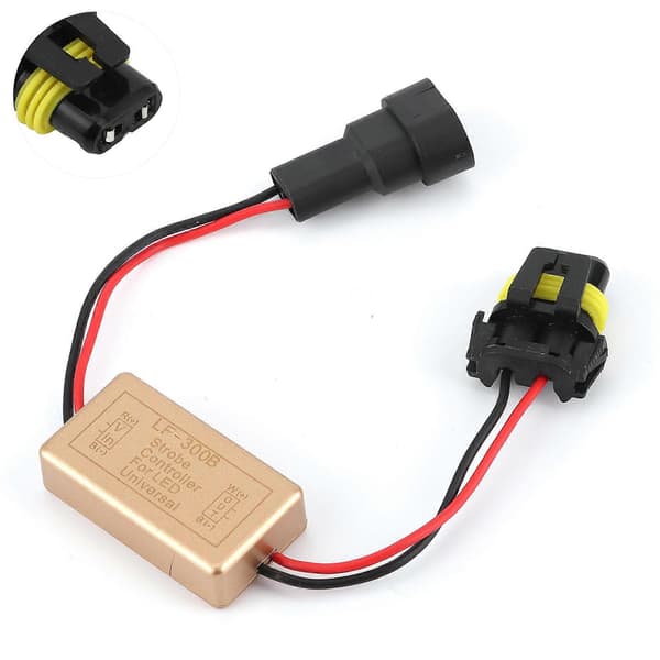 LF-300B Flash Strobe Controller Box Kontinuerlig Blinkning 9005 9006 9012 för LED Strålkastare Dimljus Små Lampor