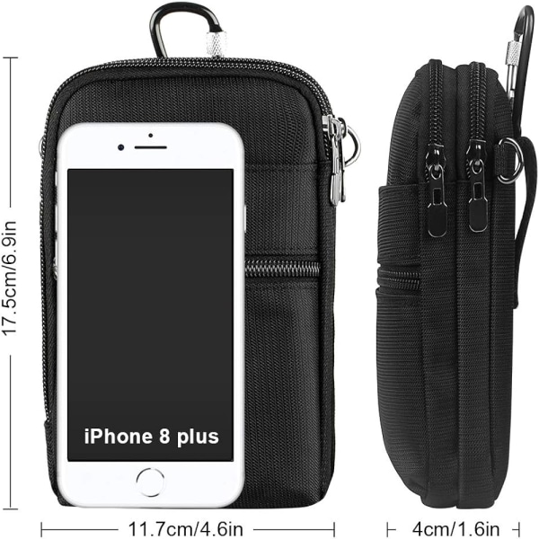 Messenger bag för män, fritidsresor liten svart axelväska wat
