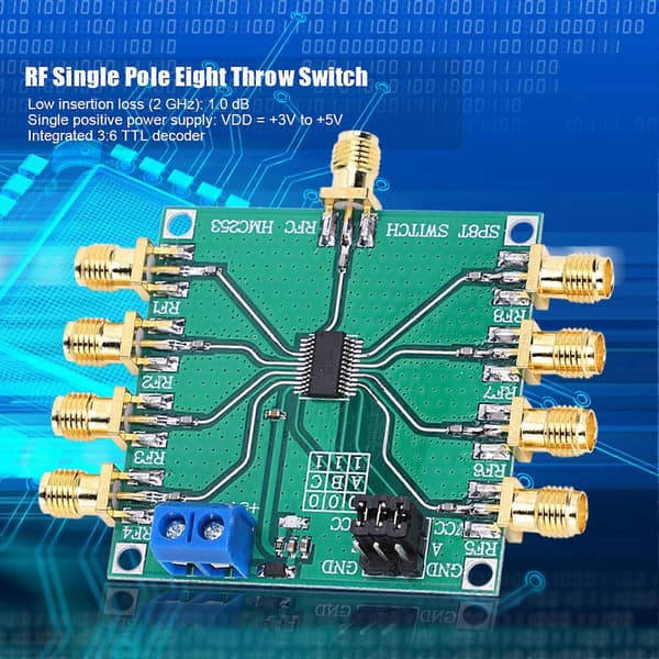 RF Single Pole Eight Throw Switch Ikke-reflekterende elektroniske komponenter HMC253 DC2.5 GHz