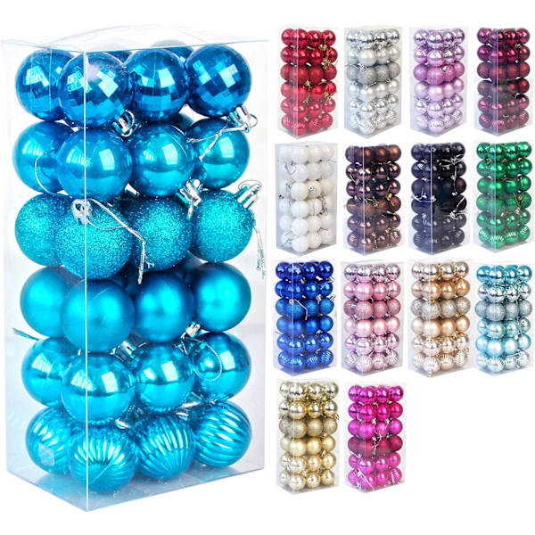 Ensemble De 36 Boules De Pour Sapin De Noël,5 Cm De Diamètre Boule De Or/Arge