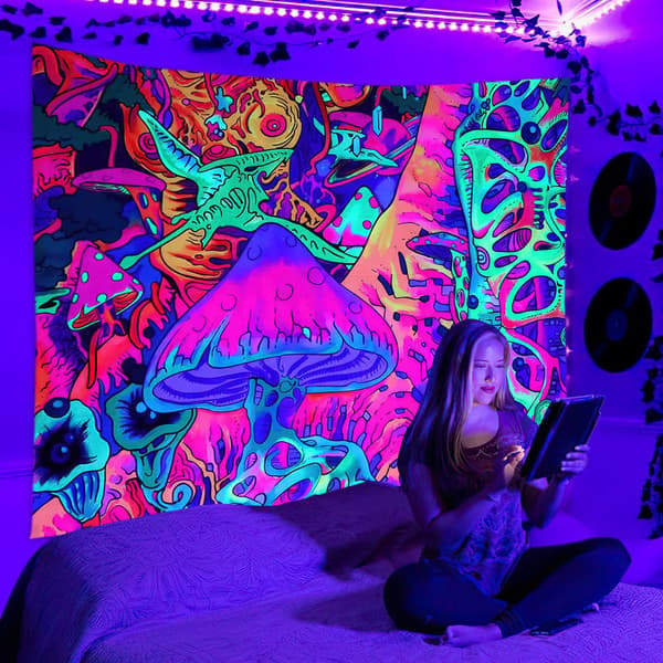 Veggteppe, Psykedelisk Trippy Hippie Veggteppe