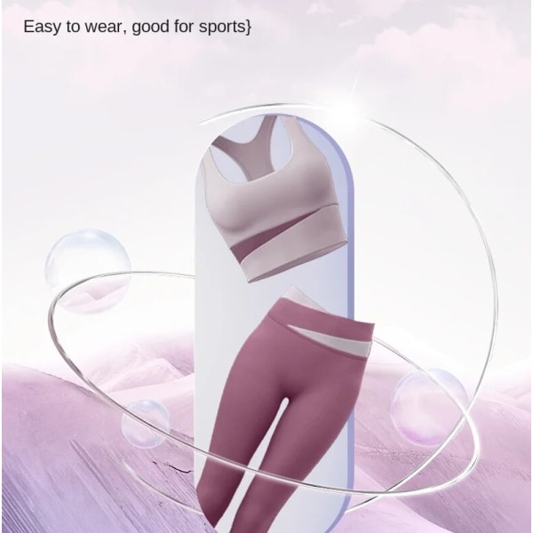 Hip Naken Hip Lift Yoga Tight Kontrast Kortärmad F4 Cream Purple Short Sleeve M