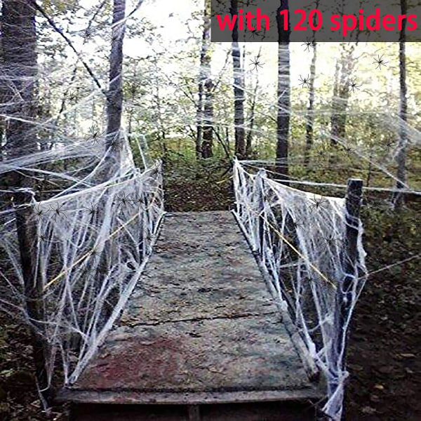 Moon Boat Fake Spider Web Cobweb Party Decorations Rekvisita 1000