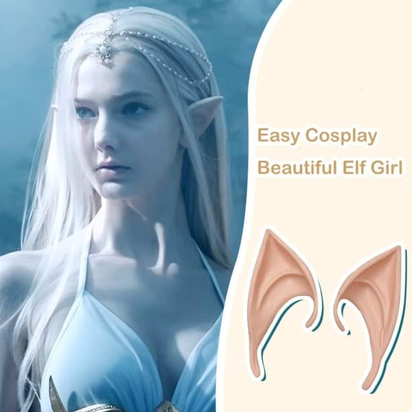 2 ParCosplay Fairy Pixie Elf Ears Accessoarer Halloween Party Anime
