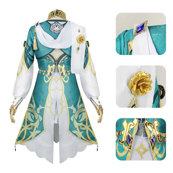 Spill Genshin Impact Lisa Cosplay Kostyme Antrekk Anime Cosplay Halloween Kostymer Dame Venti Kostyme Fullt sett Uniform S