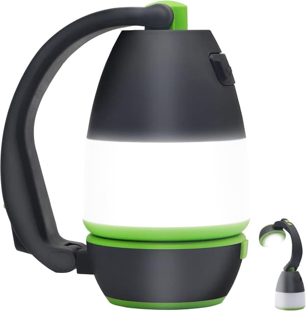 Quad 3-i-1 LED Campinglys & Håndholdt Lommelykt & 5-Modus Skrivebordslampe