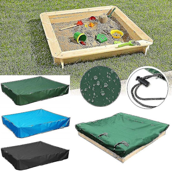 Dammtätt skydd Sandbox Cover Vattentätt Sandlåda Pool Cover Blue 120*120
