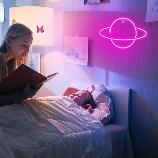 Neonskylt Molnljusskylt för väggdekor, blå, Pla