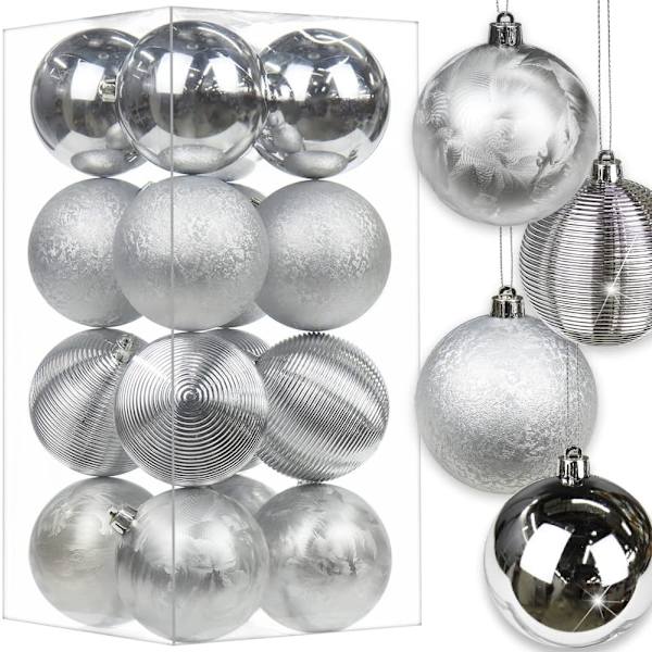 3,14" julkulsprydnader 16 st julgransdekorationer set
