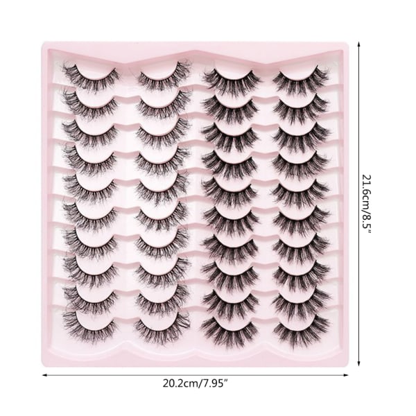 Løsnegler Falske Øyevipper Cat-Eye Vipper Faux Mink Vipper Naturlig utseende Fluffy Wispy vipper som ser ut som extensions 10
