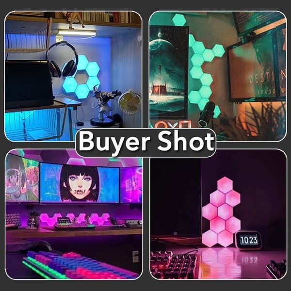 CL Lighting Manufacturer Custom Desgin Hexagonal Wall Panel Rgb Room Decor Lights Gaming Led