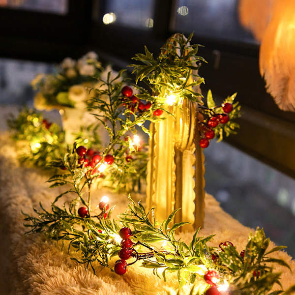 LED julslingor, julgirland med ljus inomhus style 2