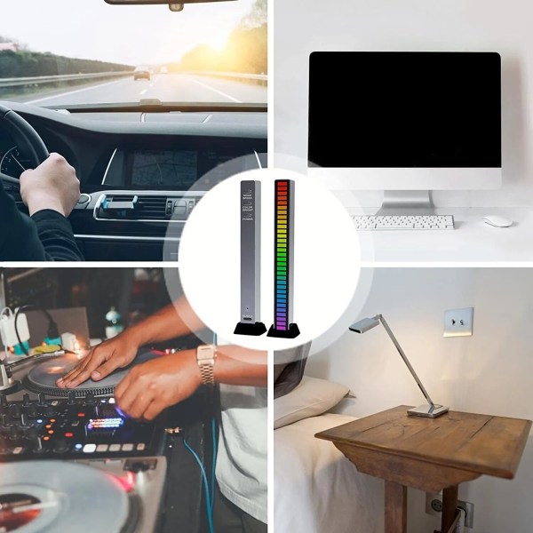 RGB Musik Ljudkontroll LED-ljus Appkontroll Rhythm Lights black