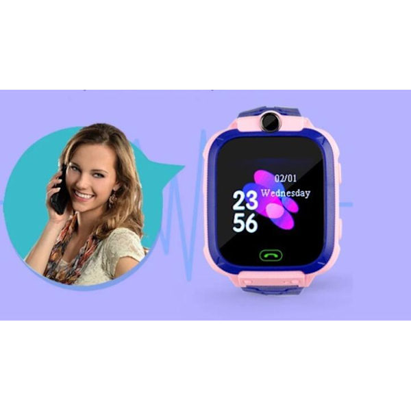 GPS-positionerande smart watch för barn PINK Requires card