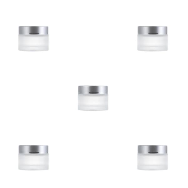 1/2/3/5 Multipurpose Matt Cosmetic Face Jar - Hållbar och silvery 15g,1 5PCS