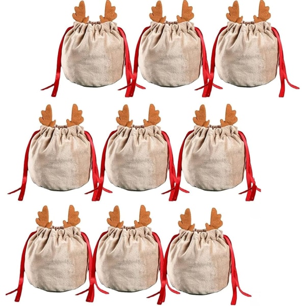 10 st julgodispåsar Återanvändbara XMAS-pumpagodispåsar