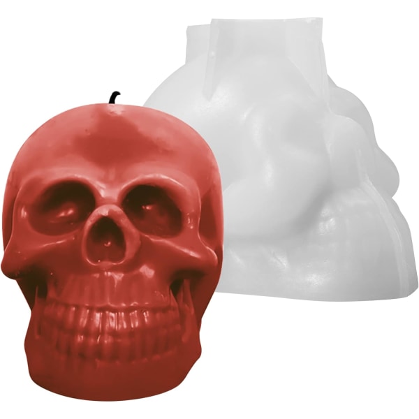 3D Skull Shape Molds Doftljusframställning Silikongips