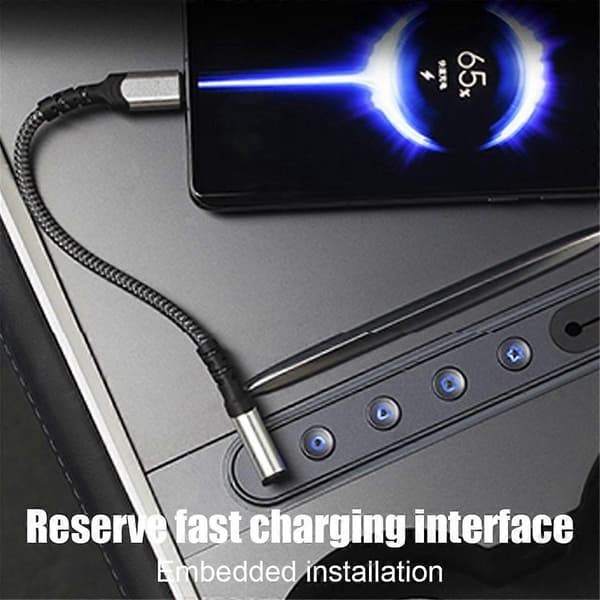 For Model 3/Y 2021-2023 Sentral Kontroll Intelligent Knapp Konsoll Dokkingstasjon Dobbel USB Shunt Hub