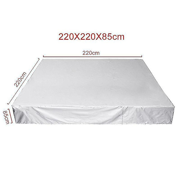 Vandafast firkantet badekar cover til udendørs spa 200X200X85CM