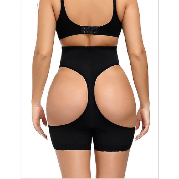 Butt Lifting Byxor Korsett Magkontroll Underkläder Hög midja Bältesspänne Magkontroll Shapewear Dam black 3XL